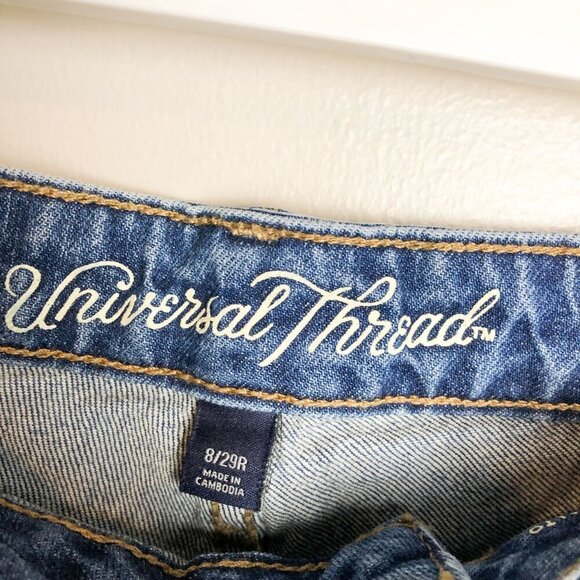 Universal Thread High Rise Shortie Shorts Medium Wash Womens 8 29 Denim Jeans - Picture 9 of 11